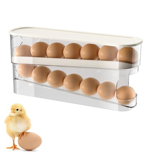 Shnmin Rollender Eierspender, Eierhalter für Kühlschrank, Automatischer Eierspender, Automatisch Rollende Kühlschrank, Küchenorganisatoren für Speisekammer, Küchenarbeitsplatten, Kühlschrank Shnmin Rollender Eierspender, Eierhalter für Kühlschrank, Automatischer Eierspender, Automatisch Rollende Kühlschrank, Küchenorganisatoren für Speisekammer, Küchenarbeitsplatten, Kühlschrank von Shnmin