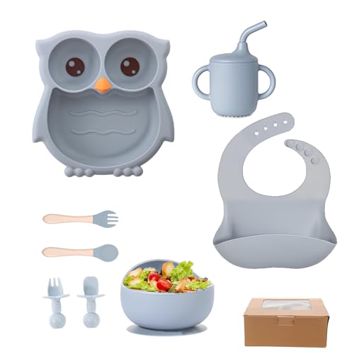 Silikon Baby Geschirrset, Baby-Teller mit Saugnapf, Rutschfest Kindergeschirr Set, Kindergeschirr Baby-Teller Rutschfest, BPA-Frei, Spülmaschinen- Und Mikrowellenfest, Für Kleinkinder Geeignet Silikon Baby Geschirrset, Baby-Teller mit Saugnapf, Rutschfest Kindergeschirr Set, Kindergeschirr Baby-Teller Rutschfest, BPA-Frei, Spülmaschinen- Und Mikrowellenfest, Für Kleinkinder Geeignet von Shnmin