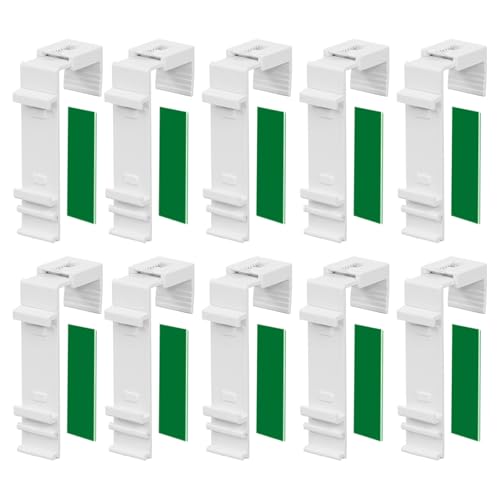 ShnminEU 10 Stück Lange Klemmhalter für Klemmfix Doppelrollo Duo-Rollo, zur bohrfreien Montage als Zubehör oder Ersatzteil für die Aufhängung an PVC-Fenstern und Balkontüren ShnminEU 10 Stück Lange Klemmhalter für Klemmfix Doppelrollo Duo-Rollo, zur bohrfreien Montage als Zubehör oder Ersatzteil für die Aufhängung an PVC-Fenstern und Balkontüren von ShnminEU