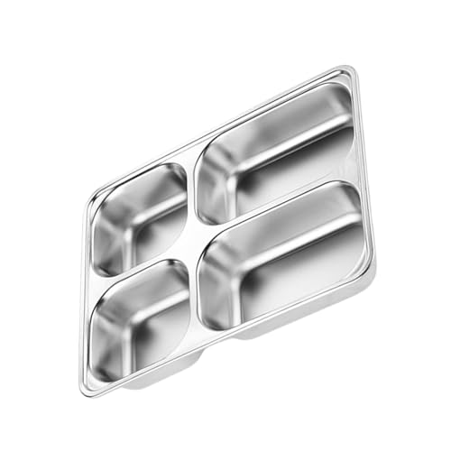 Edelstahl-Speisetablett für Schule, Cafeteria, Büro, Familienessen, Kinder, Speiseteller mit Fächern, Multi-Fach, Edelstahlteller Edelstahl-Speisetablett für Schule, Cafeteria, Büro, Familienessen, Kinder, Speiseteller mit Fächern, Multi-Fach, Edelstahlteller von Shntig