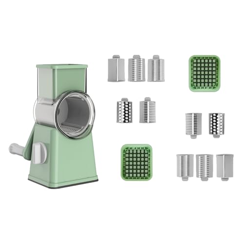 Ergonomische Handkurbelreibe mit mehreren rutschfesten Saugfuß-Gemüseschneidern für effiziente Lebensmittelzubereitung, rotierende Küchenmaschine Ergonomische Handkurbelreibe mit mehreren rutschfesten Saugfuß-Gemüseschneidern für effiziente Lebensmittelzubereitung, rotierende Küchenmaschine von Shntig