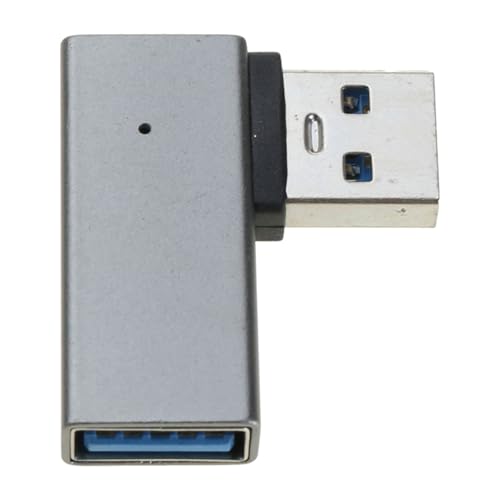 Tragbarer USB Expansionsadapter USB3.0 Rechtwinkeler Männlicher Bis Weiblicher Schnelle Datenübertragungsraten Bis Zu 5 Gbit/S Schwarz von Shntig