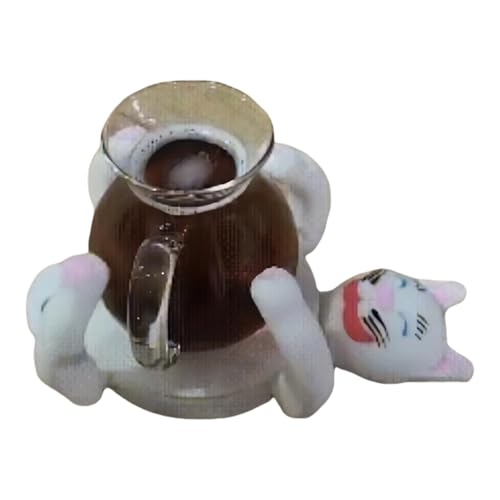 Untersetzer mit niedlichen Katzen, Getränkehalter, Schreibtischdekoration, lustige Wärmedämmung, Tisch-Getränkeuntersetzer für Kaffee und Milch, für Kaffee und Milch von Shntig
