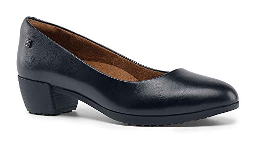 Shoes for Crews WILLA – Bequeme Berufsschuhe aus Leder, gepolsterte Einlegesohlen, Rutschhemmende Laufsohle, klassischer Stil für Büro, OB SR – für Damen von Shoes for Crews