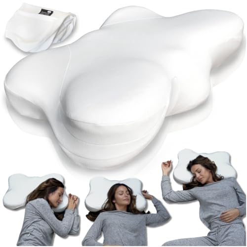 Shokunin. Orthopädisches Nackenstützkissen mit 2 Bezügen, Seitenschläferkissen, Nackenkissen, Ergonomisches Kissen aus Memory Foam, Anti Schnarch Kopfkissen bei Nackenschmerzen u. Migräne, 60x40 von Shokunin.