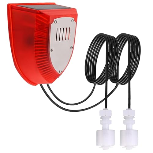 Solar-Wasserstandsalarm, Dual-Sonde Hoch-/Niedrigwasser-Sensor, 129 dB Einstellbarer Stroboskop-Alarm, Tank/Brunnen, Schwimmbad etc. Wasserstandsmelder, 5 Meter Kabel, IP55 für innen/außen Solar-Wasserstandsalarm, Dual-Sonde Hoch-/Niedrigwasser-Sensor, 129 dB Einstellbarer Stroboskop-Alarm, Tank/Brunnen, Schwimmbad etc. Wasserstandsmelder, 5 Meter Kabel, IP55 für innen/außen von Shonmau