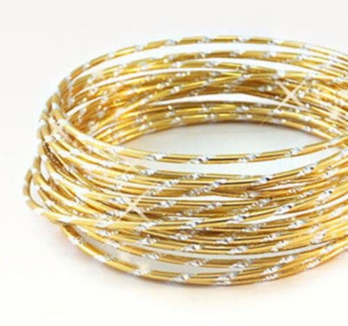 Aluminiumdraht Aludraht 2mm x 5 Meter GOLD DIAMANT-LOOK von Shop Dekoblumen