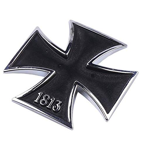 Shop of Wonder© │ hochwertiger 3D Metallaufkleber in schwarz Eisernes Kreuz Preußen 1813 │ ideal geeignet für Ihr Fahrzeug │ universell einsetzbar bei Einer Größe von 6cm von Shop of Wonder