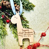 Baby Giraffe Custom Babys Erste Weihnachtsverzierung 2024 Mit Geburts-Details Stats Boy Girl Baby Giraffe Custom Babys Erste Weihnachtsverzierung 2024 Mit Geburts-Details Stats Boy Girl von Shop231Designs