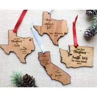 Custom State Christmas Ornament - Kalifornien Texas Washington Weihnachten Customized Sie Wählen Den Text Home Custom State Christmas Ornament - Kalifornien Texas Washington Weihnachten Customized Sie Wählen Den Text Home von Shop231Designs