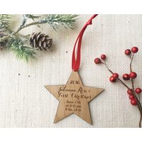 Personalisierter Christbaumschmuck in Sternform - Laser Cut Und Graviert Personalisierter Christbaumschmuck in Sternform - Laser Cut Und Graviert von Shop231Designs