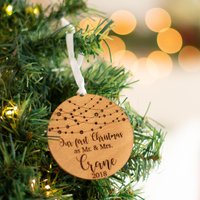 Unser Erstes Weihnachten Verheiratet Als Mr & Mrs Ornament - Personalisiert Rustikales Hochzeitsgeschenk Brautpaar Geschenk Für Ehemann Unser Erstes Weihnachten Verheiratet Als Mr & Mrs Ornament - Personalisiert Rustikales Hochzeitsgeschenk Brautpaar Geschenk Für Ehemann von Shop231Designs