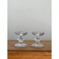 Paar Iittala Festival Glas Kerzenhalter 3" von ShopCarpenterStudio