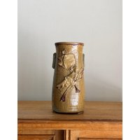 Vintage Strukturkeramik Vase 13 "H von ShopCarpenterStudio