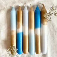 Dip Dye Stabkerzen 6Er Set "Blau", Handgefärbt Dip Dye Stabkerzen 6Er Set "Blau", Handgefärbt von ShopCeris