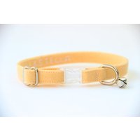 Cat Collar - Pfirsich Filz Verstellbar Optionale Id-Tag von ShopDogShopCat