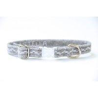 Katzenhalsband - Heather Grey Bestickt Verstellbar Optionaler Id Tag von ShopDogShopCat