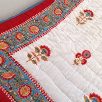 Shopgulaal Gulaal Jaipuri Block Print Quilt Gedruckt Reversible Mazedonien/Nappa Baumwolle Handgefertigte Blumendecke von ShopGulaal