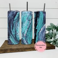 Blue Galaxy Tumbler, Geschenk Für Sie, Ihn, Personalisiert, Swirl von ShopHarlowBoutique