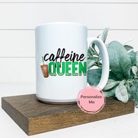 Caffeine Queen Kaffeebecher, Geschenk Für Sie, Mama von ShopHarlowBoutique