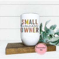 Kleinunternehmer, Becher Für Erwachsene, 20 Oz, Personalisiert, Geschenk Sie, Ihn, Pink, Watercolorweinbecher von ShopHarlowBoutique