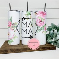 Mama Becher, Floral, Geschenk Für Sie, Personalisiert, Erziehung, Geschenk von ShopHarlowBoutique