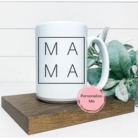 Mama Becher, Kaffeebecher, Geschenk Für Mama, Sie, Personalisierte Tasse von ShopHarlowBoutique