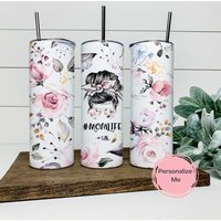 Mom Becher, Messy Bun, Life, Blumen Blumen, Geschenk Für Sie, Gag Geschenk, 208 von ShopHarlowBoutique