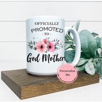 Officell Förderte Patin Kaffeebecher, Becher, Blumen, Geschenk Für Sie, Personalisiert von ShopHarlowBoutique