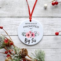 Offiziel Zum Big Sis Ornament, Sister, Floral, Christbaumschmuck, Geschenk Für Tante, Elternschaft Gefördert Offiziel Zum Big Sis Ornament, Sister, Floral, Christbaumschmuck, Geschenk Für Tante, Elternschaft Gefördert von ShopHarlowBoutique