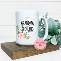 Oma Ist Mein Name Und Verwöhnen Spiel Kaffeetasse, Großeltern Geschenk, Personalisiert von ShopHarlowBoutique