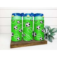 Personalisierte Flip Top Kinderbecher, Fußball, Sport, Schnabeltasse, Benutzerdefinierte 12 Oz Wasserflasche, Kleinkindbecher von ShopHarlowBoutique