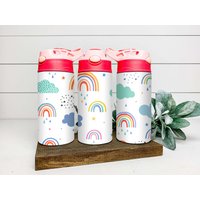 Personalisierte Flip Top Kindertasse, Kinderbecher, Regenbogen, Schnabeltasse, Benutzerdefinierte 12 Unzen Wasserflasche, Kleinkindtasse Personalisierte Flip Top Kindertasse, Kinderbecher, Regenbogen, Schnabeltasse, Benutzerdefinierte 12 Unzen Wasserflasche, Kleinkindtasse von ShopHarlowBoutique