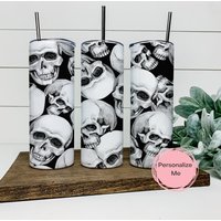 Schädel Becher, Schwarz Und Grau Geschenk Für Sie, Mutter, Ihn, Personalisiert Schädel Becher, Schwarz Und Grau Geschenk Für Sie, Mutter, Ihn, Personalisiert von ShopHarlowBoutique