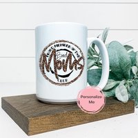 stolzes Mitglied Des Bad Moms Club Kaffeebecher, Leopard, Geschenk Für Mama, Personalisiert von ShopHarlowBoutique