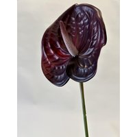 Lila Anthurium Künstlich - Einzelblüte Für Moderne Deko & Vasen, Langlebige Kunstblume Aus Kunststoff Und Seide, Elegant Exotisch von ShopHelloFlowers