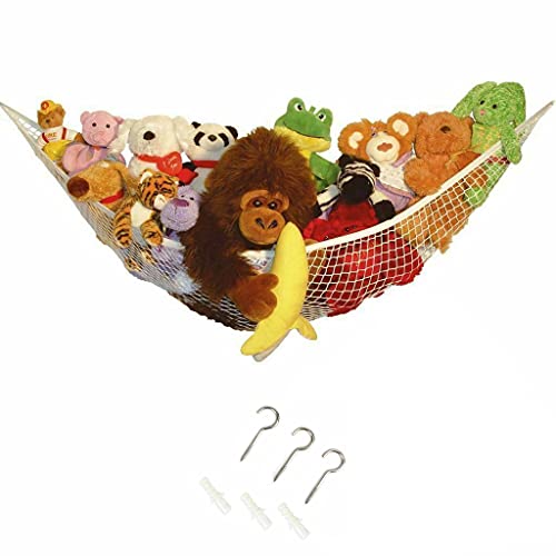ShopHut Spielzeug-Hängematte, großes Netz, hält Baby Kinderzimmer ordentlich – Wandschlinge Spielzeug Organizer – mit Haken ShopHut Spielzeug-Hängematte, großes Netz, hält Baby Kinderzimmer ordentlich – Wandschlinge Spielzeug Organizer – mit Haken von ShopHut