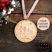 Personalisierte Familie Weihnachtsschmuck Mit Haustieren | Hölzerne Weihnachtsverzierung, Familien Hunde Und Katzen Verzierung, Familienandenken von ShopInkpot