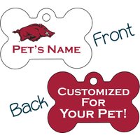 Arkansas Razorbacks 2-Seitiger Pet Id Dog Tag | Offiziell Lizenzierte Personalisiert Für Ihr Haustier von ShopInstaPets