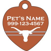 Texas Longhorns Haustier Id Tag Für Hunde & Katzen | Offiziell Lizenzierte Personalisiert Dein von ShopInstaPets