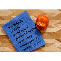 Upcycled Handtuch Tomate Mit Spruch Aus Eigenem Anbau, Zero Waste von ShopJunket
