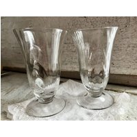 Vintage Barware, Crystal, Waterfall Cordials, Vintage Glasses, Retro Barware Als Paar Verkauft, Weinglas Mit Sockel von ShopLucysTrunk