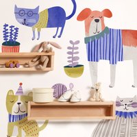 Pet House Spritz - Kleines Kit Stoff Wandtattoo Mej von ShopMejMej