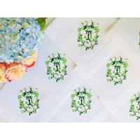 Monogrammierte Servietten, Bestickte Leinenservietten, Personalisierte Stoffservietten, Benutzerdefinierte Personalisiertes Geschenk von ShopMollyEllen