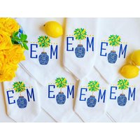 Monogrammierte Servietten, Bestickte Leinenservietten, Personalisierte Stoffservietten, Benutzerdefinierte Personalisiertes Geschenk von ShopMollyEllen