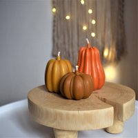 3Er Set Kürbis Kerzen/Dekor Halloween Thanksgiving Herbst Wohndekoration Herbstkerze von ShopOfHappyGifts