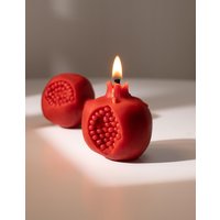 Granatapfelkerze, Bienenwachskerzen, Kerzen, Obstkerzen, Wohndekor, Geschenk Für Freunde, Tischkerzen von ShopOfHappyGifts