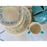 Set Für 4 Personen Von Blue Heaven Royal Oak - Mid Century Atomic Geschirr China Usa Set Für 4 Personen Von Blue Heaven Royal Oak - Mid Century Atomic Geschirr China Usa von ShopPilgrim