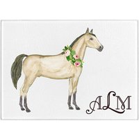 Aquarell Pferd Personalisierte Glas Schneidebrett Aquarell Pferd Personalisierte Glas Schneidebrett von ShopPonyMacaroni