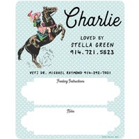 Benutzerdefinierte Pferd Stall Zeichen Name Plaque 11 X 14" Mit Fütterungsanleitung Auf Trockene Erase Board - Vintage Cowgirl Design von ShopPonyMacaroni